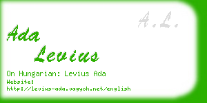 ada levius business card